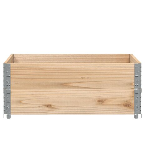 Palletopzetranden 2 st 100x100 cm massief grenenhout