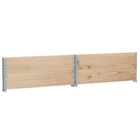 Palletopzetranden 2 st 100x100 cm massief grenenhout