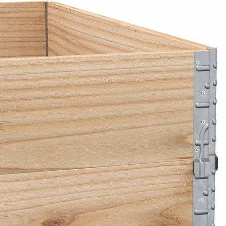 Palletopzetranden 2 st 100x100 cm massief grenenhout