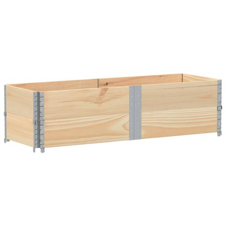 Palletopzetranden 2 st 150x50 cm massief grenenhout