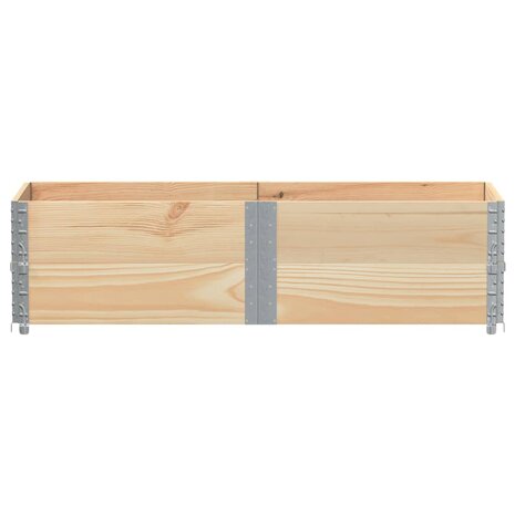 Palletopzetranden 2 st 150x50 cm massief grenenhout
