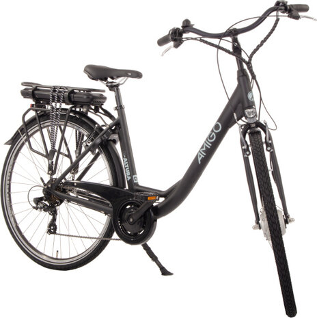 Amigo E-Altura D1 Dames 7V V-Brakes matzwart 49 cm 28 inch matzwart 49 cm 28 inch
