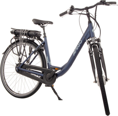 Amigo E-Faro S2 Dames 7V Rollerbrake matblauw 49 cm 28 inch matblauw 49 cm 28 inch