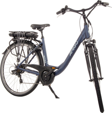 Amigo E-Altura D2 Dames 7V V-Brakes matblauw 49 cm 28 inch matblauw 49 cm 28 inch