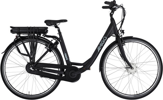 Amigo E-Faro S1 Dames 3V V-Brakes matzwart 49 cm 28 inch matzwart 49 cm 28 inch