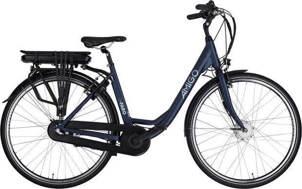 Amigo E-Faro S1 Dames 3V V-Brakes matblauw 49 cm 28 inch matblauw 49 cm 28 inch
