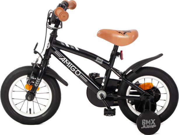Amigo Bmx Jump Jongens Terugtraprem zwart/wit 22 cm 12 inch zwart/wit 22 cm 12 inch