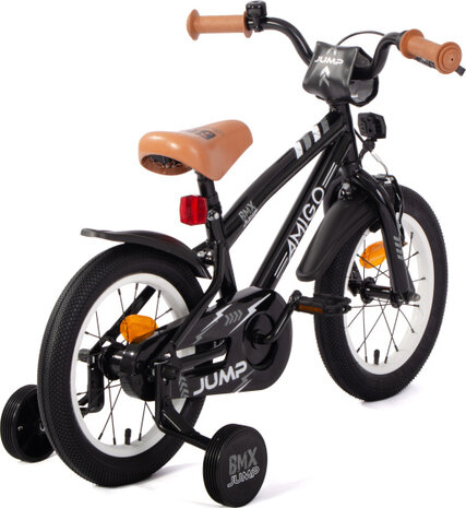 Amigo Bmx Jump Jongens Terugtraprem zwart/wit 22,5 cm 14 inch zwart/wit 22,5 cm 14 inch