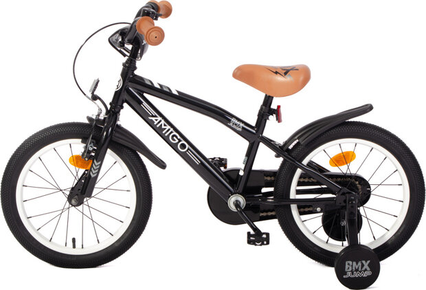 Amigo Bmx Jump Jongens Terugtraprem zwart/wit 25,5 cm 16 inch zwart/wit 25,5 cm 16 inch