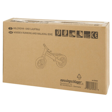 Anlen Loopfiets 12 Inch Junior Zwart/Blank