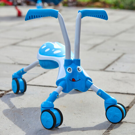 The Bugs Scramblebug Tide Loopfiets Met 4 Wielen Junior blauw/wit blauw/wit