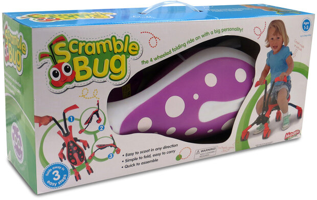 The Bugs Scramblebug Bubblegum Loopfiets Met 4 Wielen Junior roze/wit roze/wit