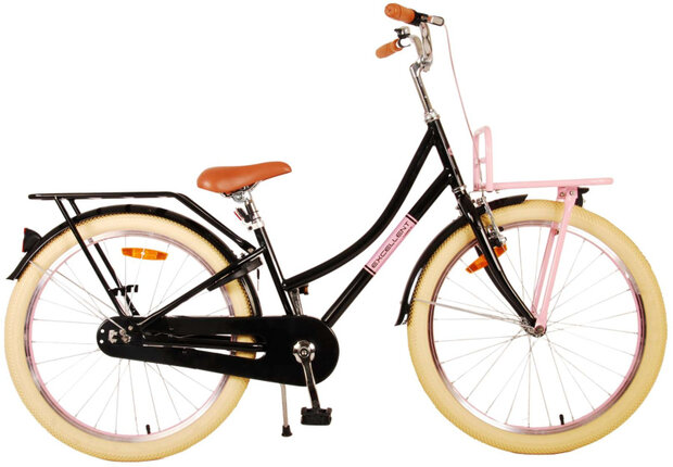 Volare Excellent Meisjes Terugtraprem zwart 34 cm 24 inch zwart 34 cm 24 inch