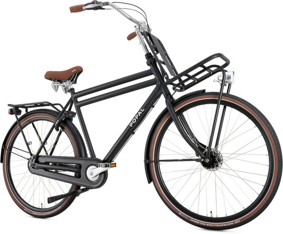 Popal Daily Dutch Prestige 57 Cm Heren 7V Rollerbrake matzwart 28 inch matzwart 28 inch