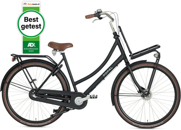 Popal Daily Dutch Prestige 59 Cm Dames 3V Terugtraprem matzwart 28 inch matzwart 28 inch