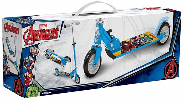 Marvel Avengers 2-Wiel Kinderstep Opvouwbaar Voetrem Blauw