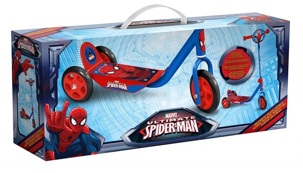 Marvel Spider-Man 3-Wiel Kinderstep Vrijloop Jongens Blauw