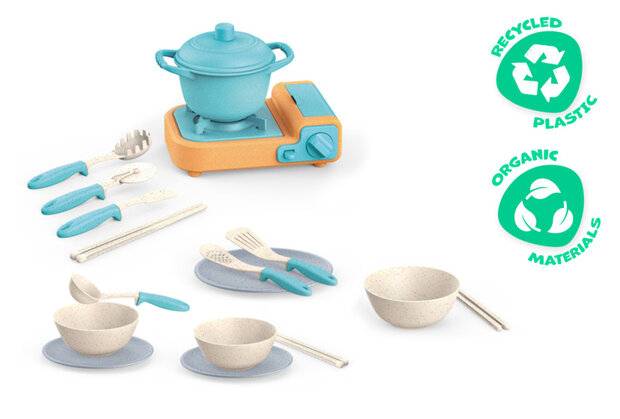Kitchen Toys Speelgoedfornuis Met Keuken​​​​​​​accessoires Gerecycled multicolor multicolor