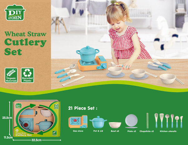 Kitchen Toys Speelgoedfornuis Met Keuken​​​​​​​accessoires Gerecycled multicolor multicolor