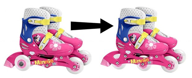 Disney Minnie Mouse Inlineskates Hardboot Wit/Blauw Maat 27/30