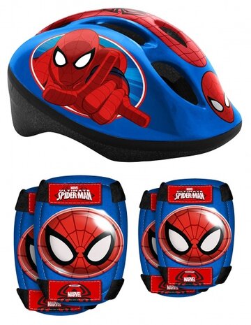 Marvel Spider-Man Skatebescherming 5-Delig 50-56 Cm Blauw/Rood