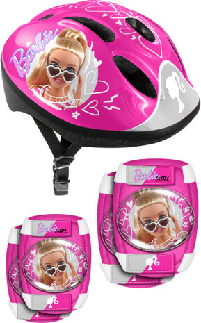 Mattel Barbie Skatebescherming 5-Delig 50-56 Cm /Wit Maat S roze roze
