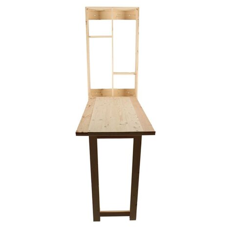 Wandbar met neerklapbaar schap L naturel