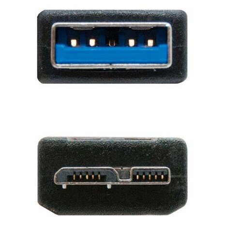 Nanocable Kabel Usb 3.0 Naar Micro Usb B Nanocable 10.01.110-Bk Zwart