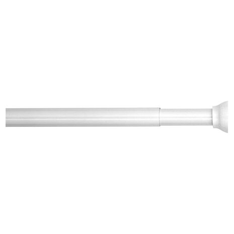 Douchegordijnstang telescopisch 255 cm wit