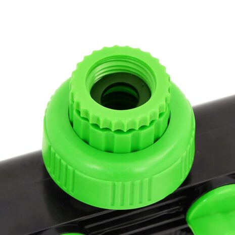 Kraanadapter 4-wegs 19,5x6x11 cm ABS & PP groen en zwart