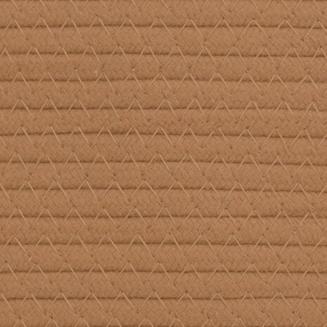 Opbergmand Ø 40x35 cm katoen bruin en wit