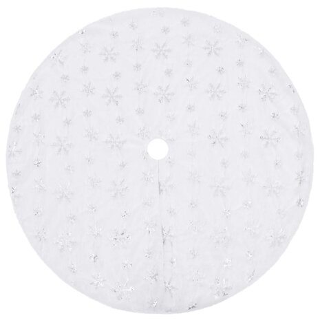 Kerstboomrok luxe 90 cm kunstvacht wit