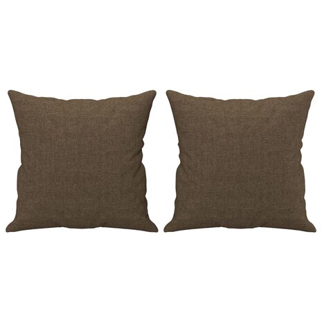 Sierkussens 2 st 40x40 cm stof bruin