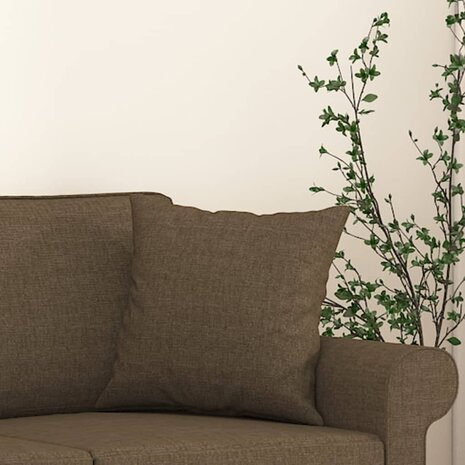 Sierkussens 2 st 40x40 cm stof bruin