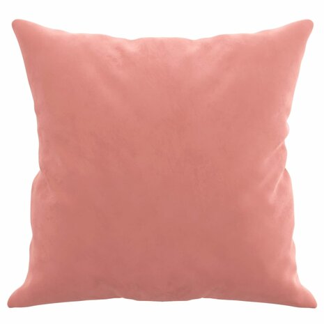 Sierkussens 2 st 40x40 cm fluweel roze