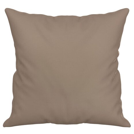 Sierkussens 2 st 40x40 cm microvezelstof taupe