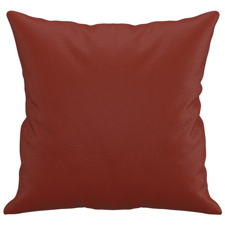 Sierkussens 2 st 40x40 cm kunstleer wijnrood