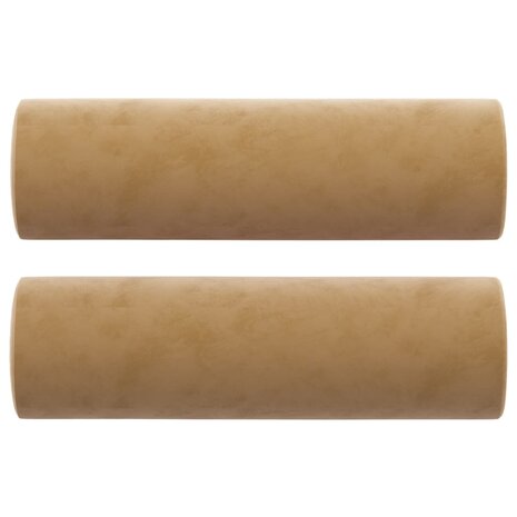 Sierkussens 2 st 15x50 cm fluweel bruin