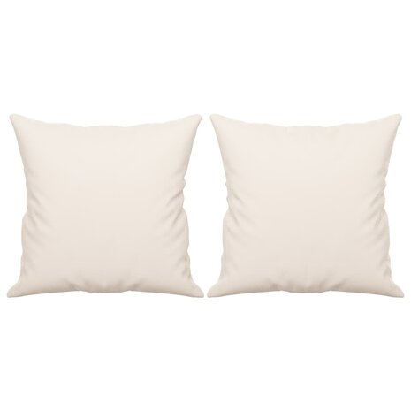 Sierkussens 2 st 40x40 cm microvezelstof beige