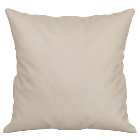 Sierkussens 2 st 40x40 cm microvezelstof crèmekleurig