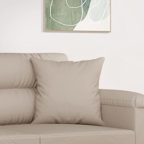 Sierkussens 2 st 40x40 cm microvezelstof crèmekleurig