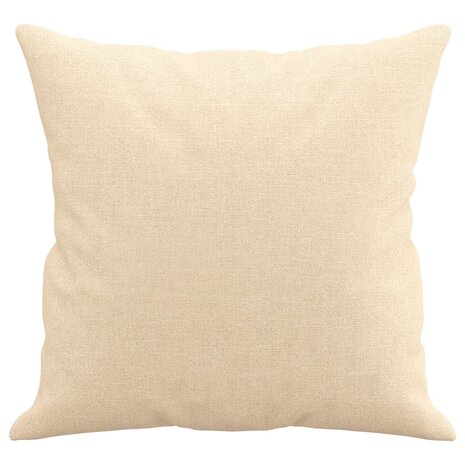 Sierkussens 2 st 40x40 cm stof crèmekleurig