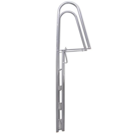 Dok/zwembadladder met 4 treden aluminium 167 cm