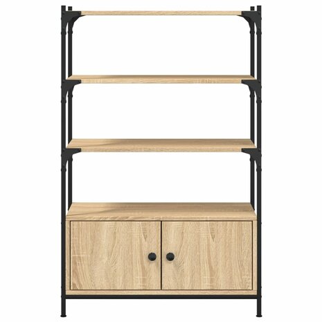 Boekenkast 3-laags 70x30x109,5 cm bewerkt hout sonoma eiken