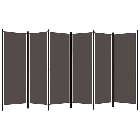 Kamerscherm met 6 panelen 300x180 cm antraciet