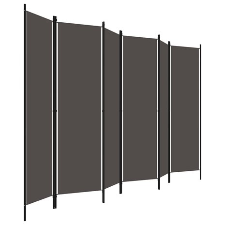 Kamerscherm met 6 panelen 300x180 cm antraciet