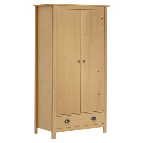 Kledingkast Hill 2 deuren 89x50x170 cm massief grenenhout