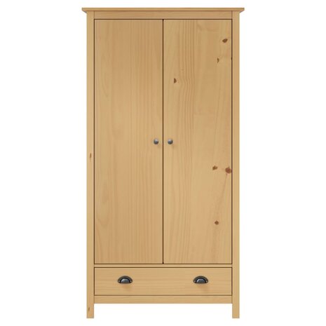 Kledingkast Hill 2 deuren 89x50x170 cm massief grenenhout