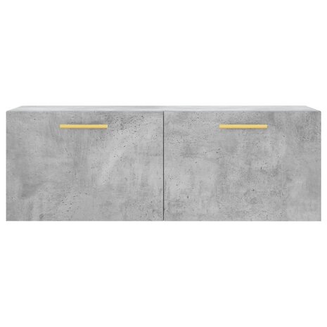 Wandkast 100x36,5x35 cm bewerkt hout betongrijs