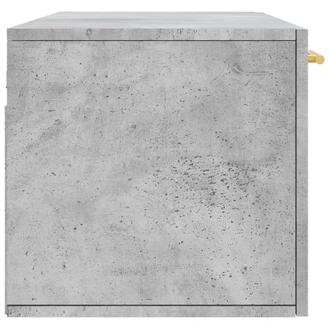 Wandkast 100x36,5x35 cm bewerkt hout betongrijs
